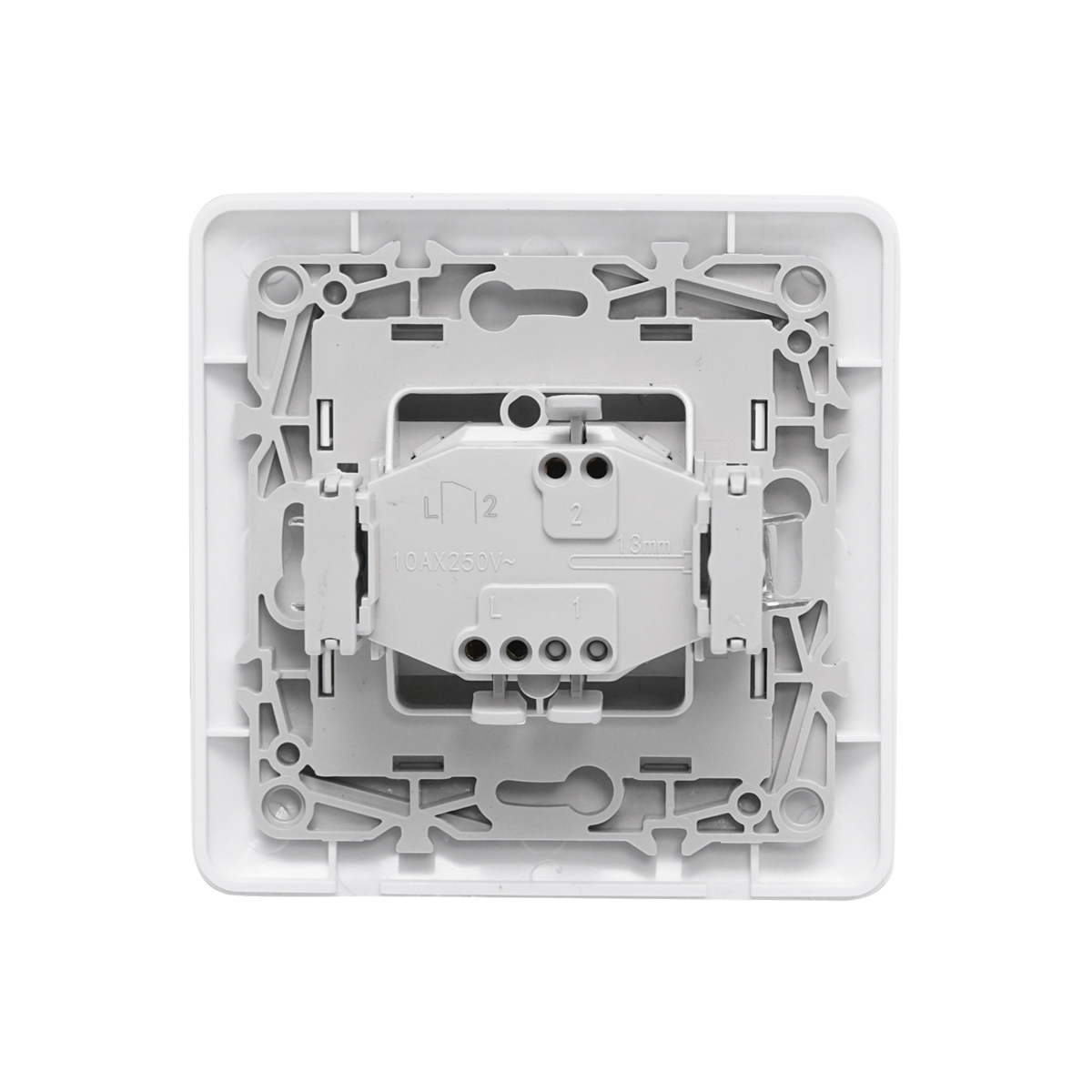 Intrerupator alb simplu ST 220V - 250V, 10A incastrat - imagine 3