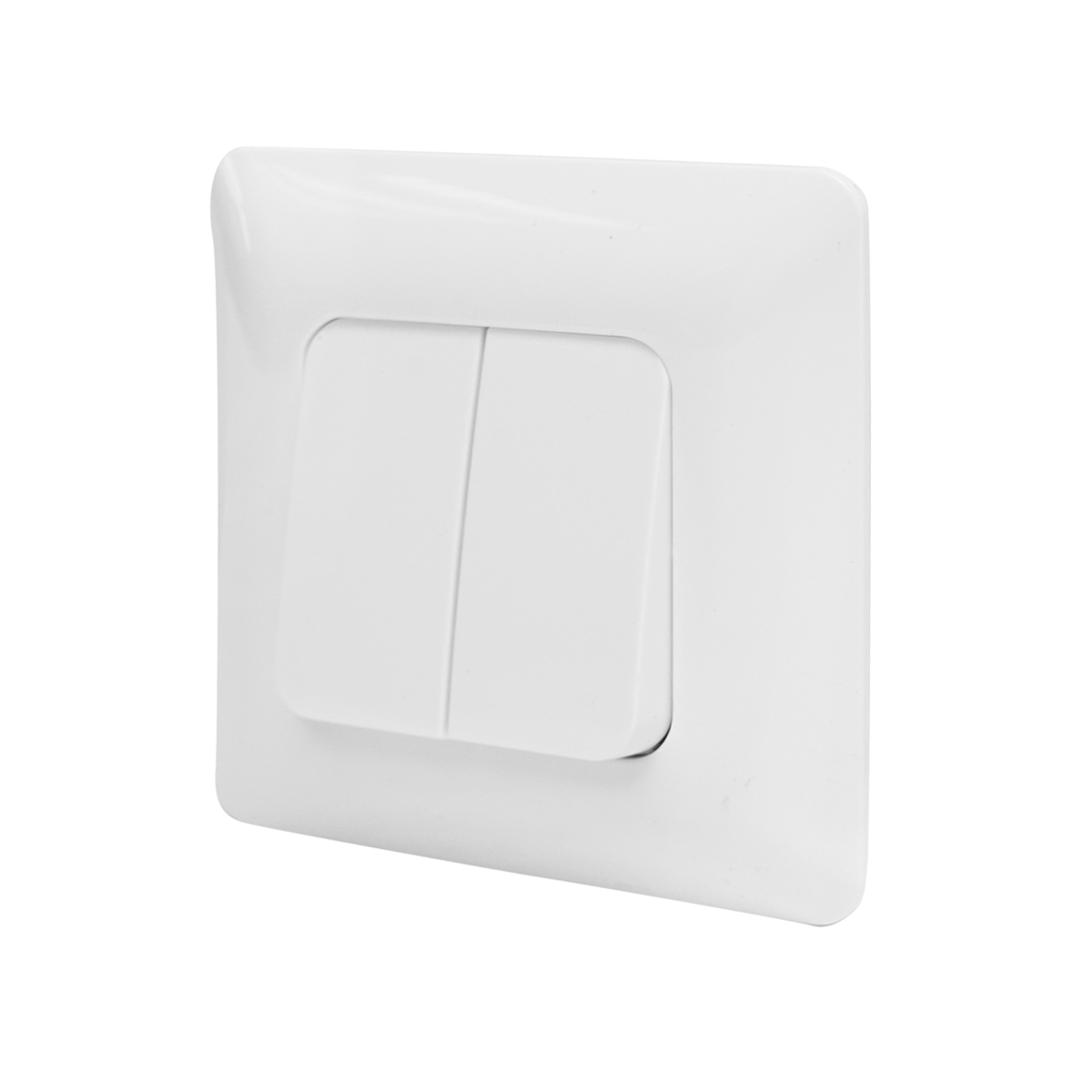 Intrerupator alb dublu ST 220V - 250V, 10A incastrat - imagine 2