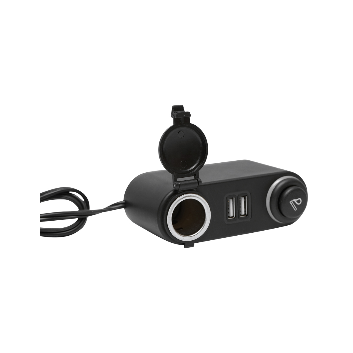 Prelungitor priza auto cu priza 24V, bricheta si 2xUSB - imagine 3