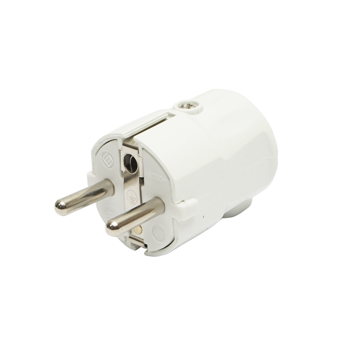 Stecher Schuko cu impamantare alb 16A, 250V Breckner Germany