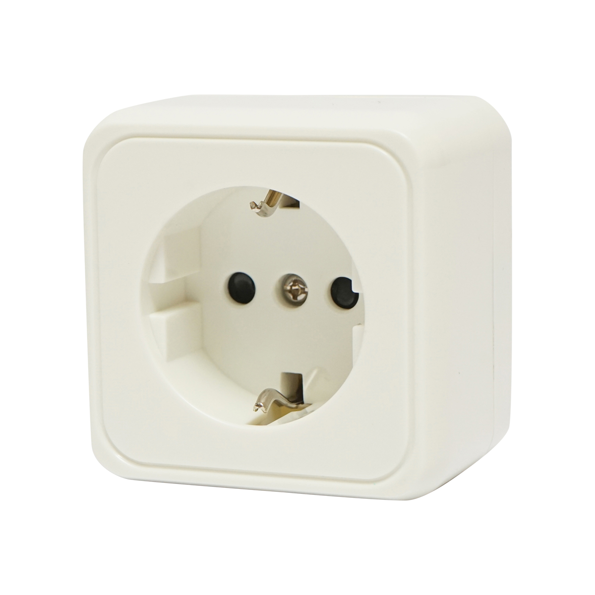 Priza Schuko cu 1 intrare, impamantare alba PT 16A, 250V aplicata cu protectie pentru copii Breckner Germany - imagine 3