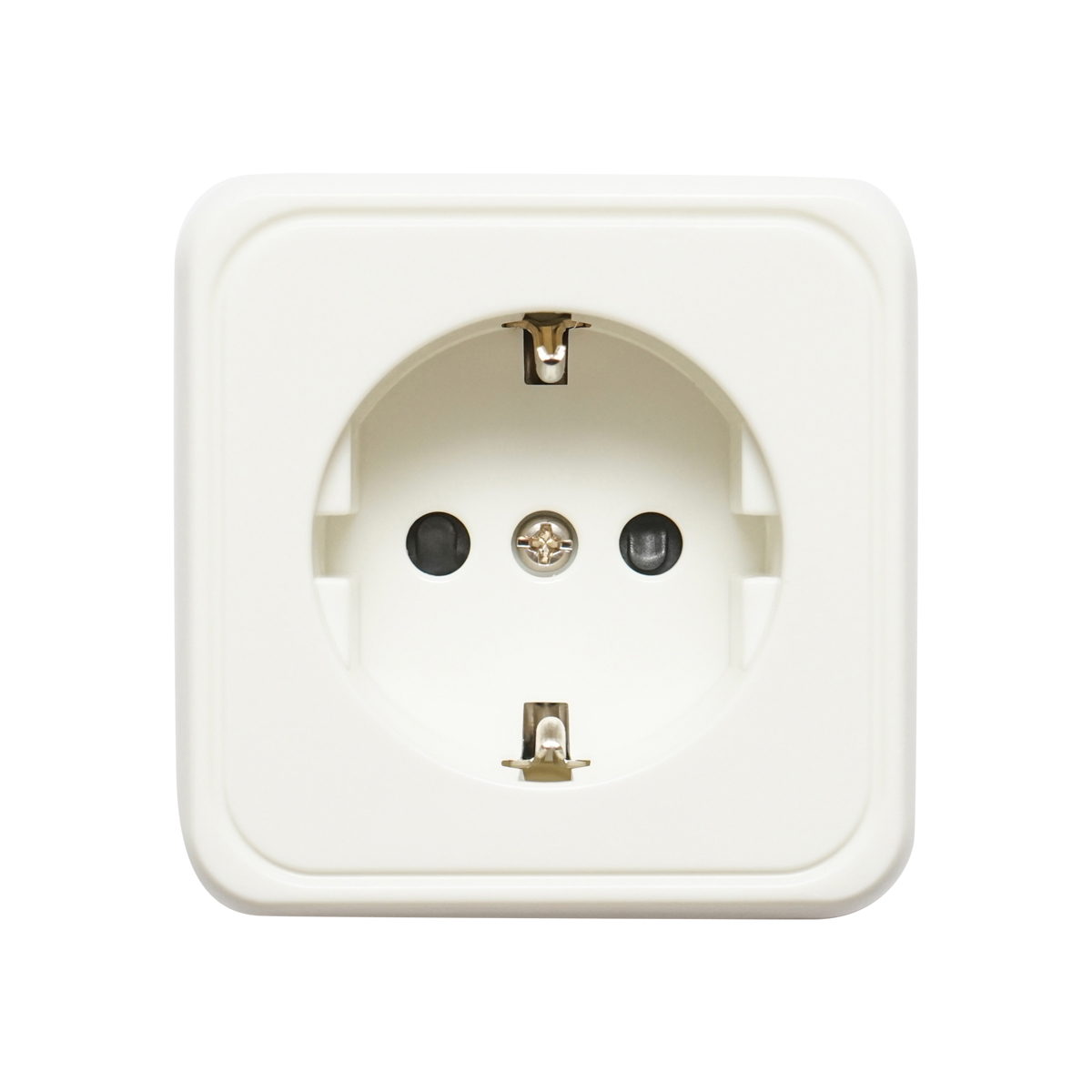 Priza Schuko cu 1 intrare, impamantare alba PT 16A, 250V aplicata cu protectie pentru copii Breckner Germany