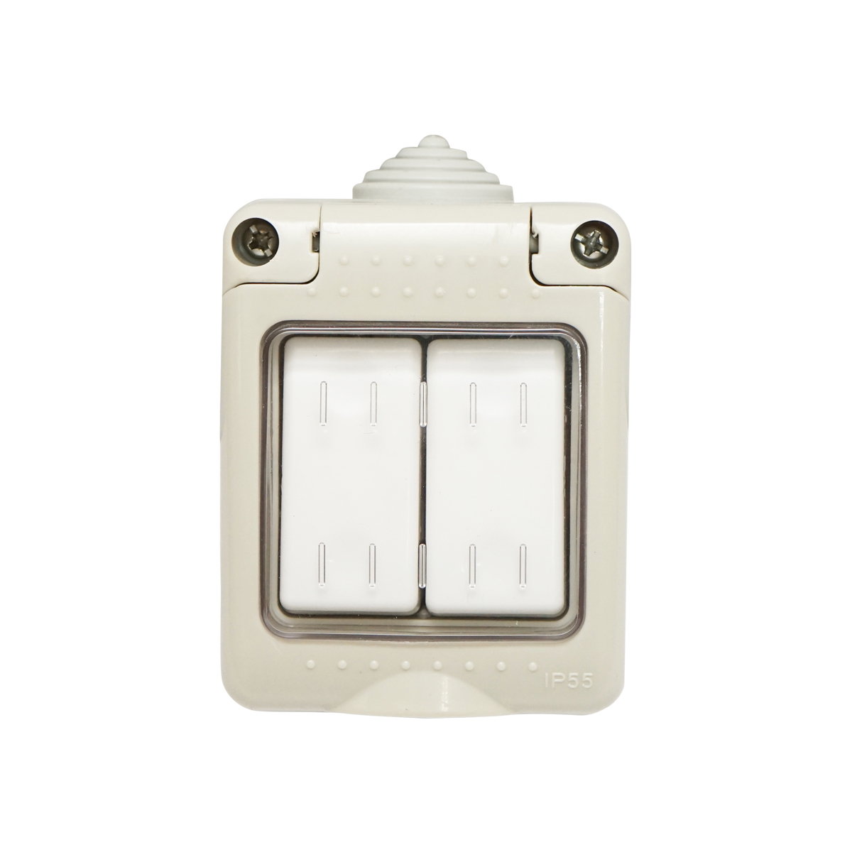 Intrerupator dublu aplicat PT de exterior IP55, 10AX, 250V Breckner Germany