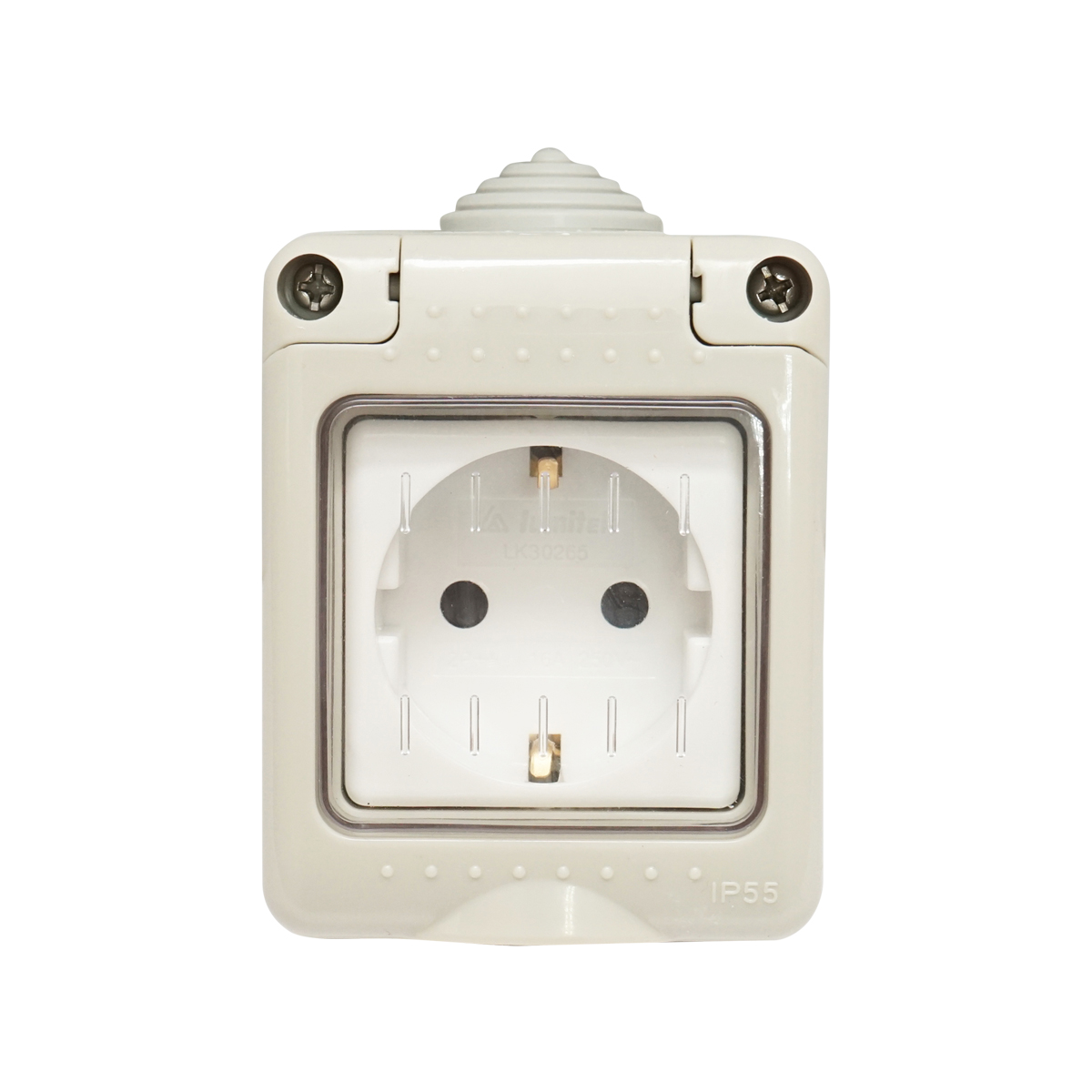 Priza schuko simplu aplicata PT IP55, 16A, 250V cu impamantare si protectie Breckner Germany