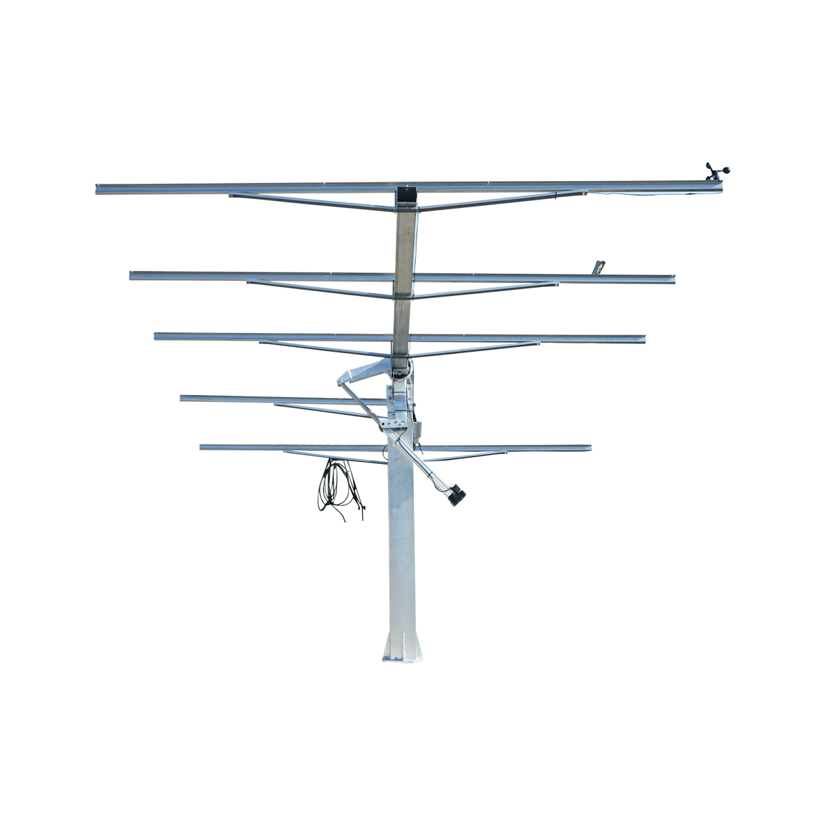 Sistem complet montare, structura tracker solar automat 4.7 KW, 8 panouri de 590W cu GPS si senzor vant Breckner Germany - imagine 2