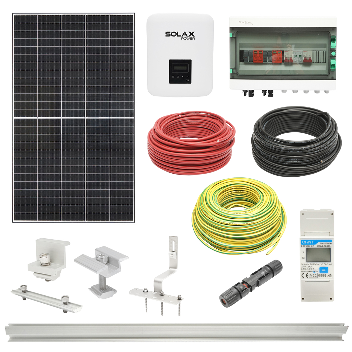 Kit complet fotovoltaic ON-GRID cu invertor 5.3KW SOLAX si panouri solare 12x440W RISEN, monofazic, montare si dosar prosumator inclus