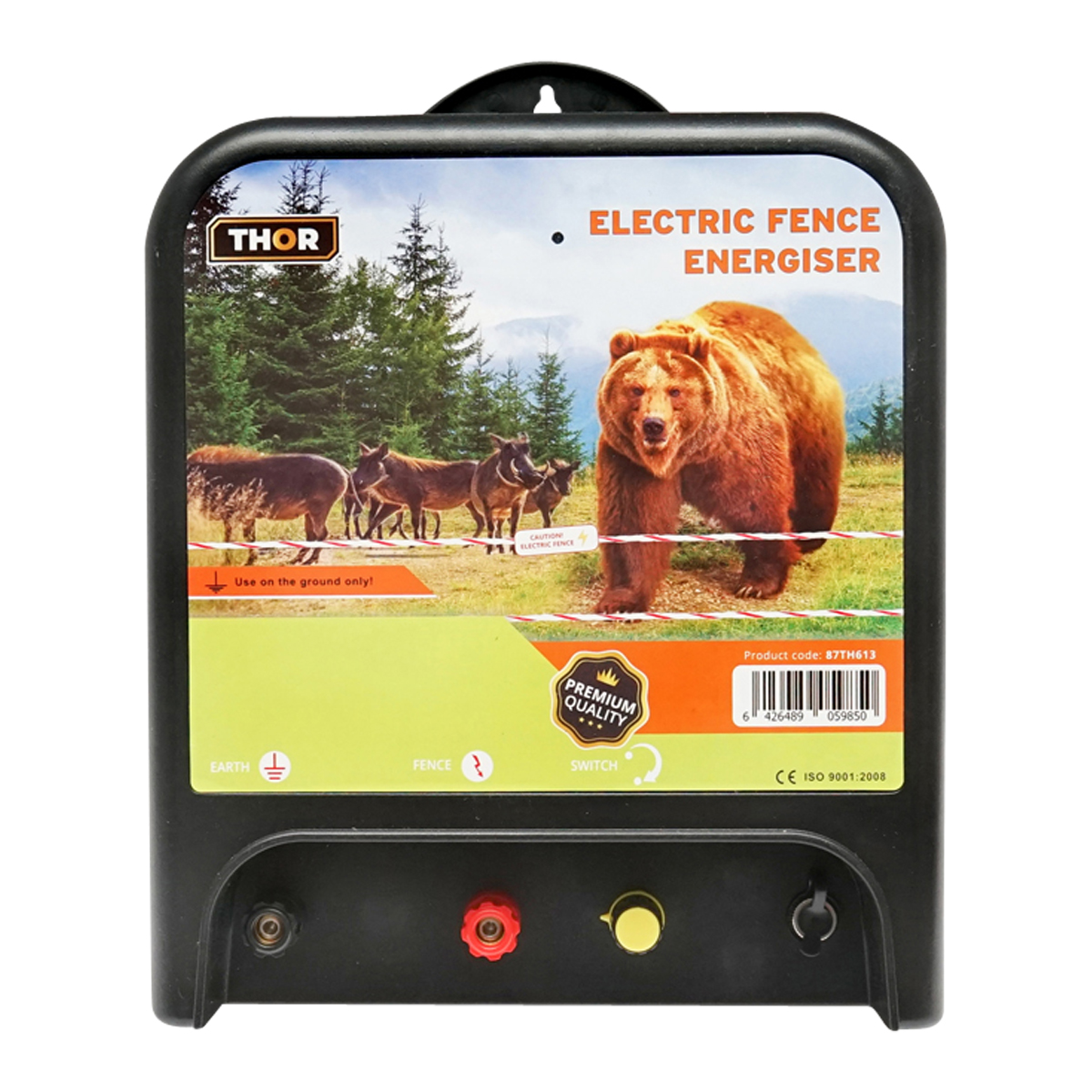 Aparat generator impulsuri DC 220V/AC 12V, 7 Joule bovine-urs-mistret gard electric Thor - imagine 2