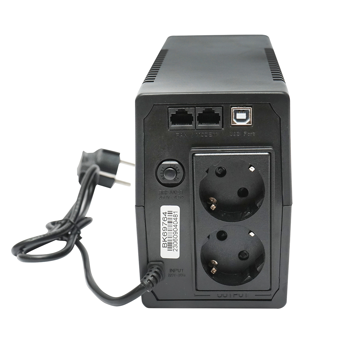 UPS 800VA/480W cu baterie 9Ah si 2 prize schuko, LCD, USB, AVR Breckner Germany - imagine 4