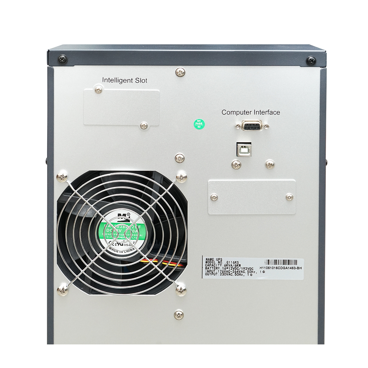 UPS monofazic 6KVA/6KW cu baterii 16x9Ah LCD, USB, AVR Breckner Germany - imagine 6