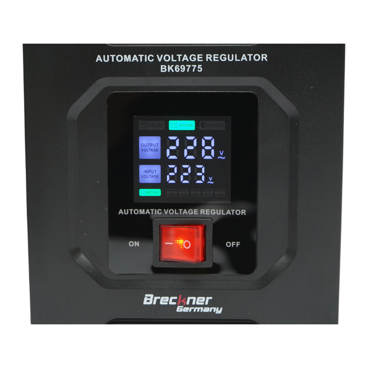 Stabilizator automat de tensiune 500VA, 300W, 140-250VAC cu releu monofazat, 1 priza Schuko 230V, afisaj LCD Breckner Germany - imagine 6