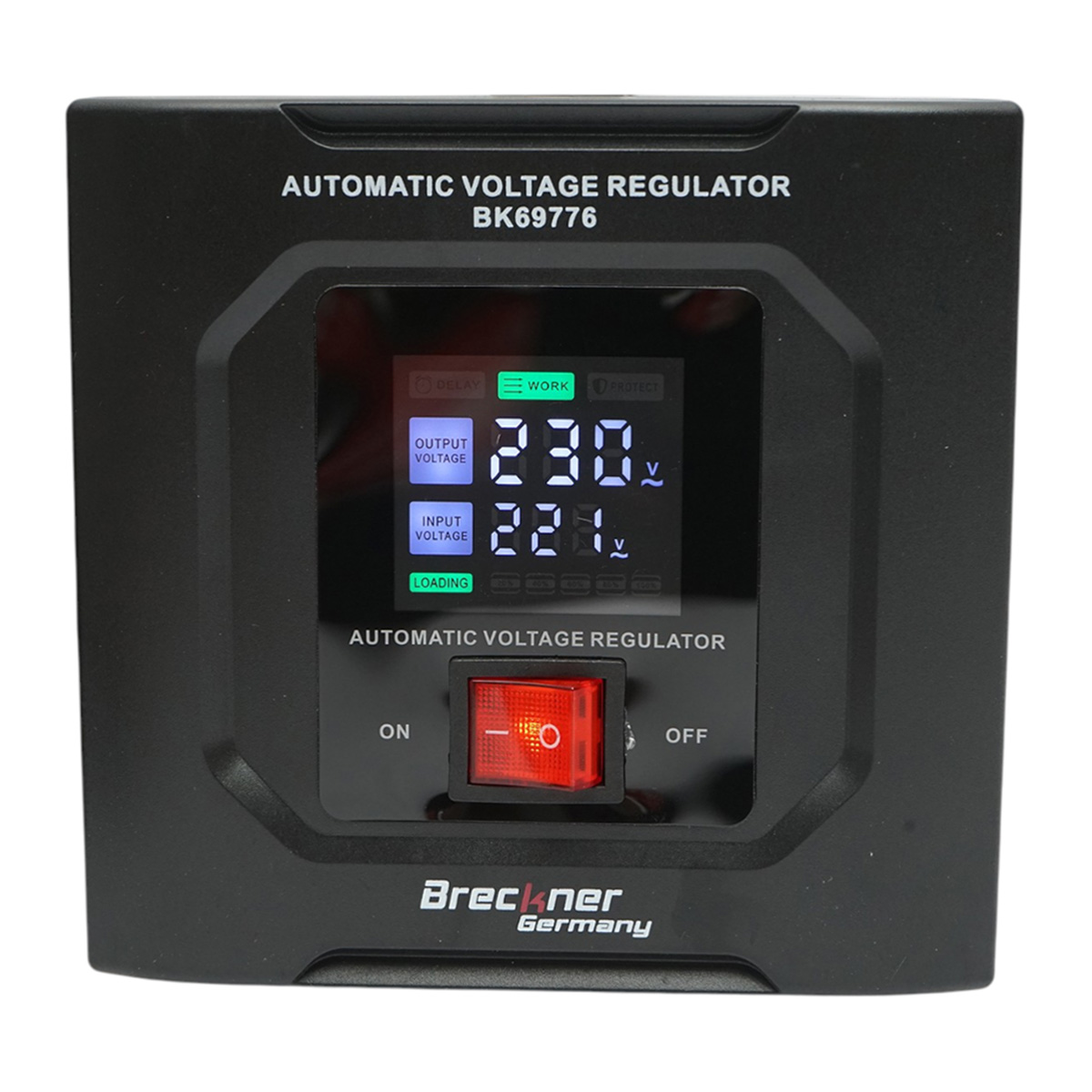 Stabilizator automat de tensiune 1000VA, 600W, 140-250VAC cu releu monofazat, 1 priza Schuko 230V, afisaj LCD Breckner Germany - imagine 6