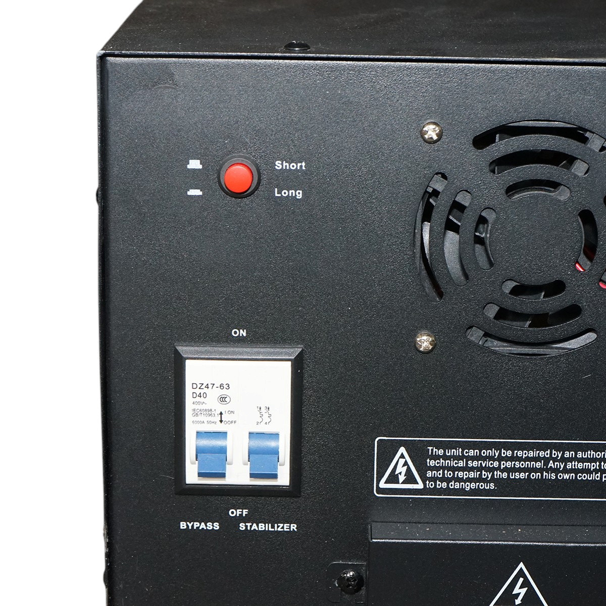 Stabilizator automat de tensiune 10KVA, 8000W, 140-250VAC cu releu monofazat, bypass, conexiune borne, afisaj LCD Breckner Germany - imagine 6