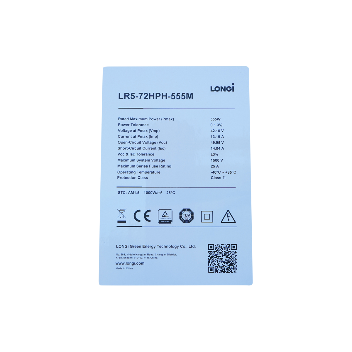 Panou solar 555W LONGi LR5-72HPH-555M fotovoltaic monocristalin 2278x1134x35mm - imagine 3