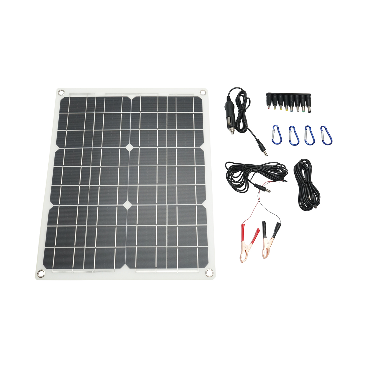 Sistem solar fotovoltaic portabil cu panou 20W cu regulator tensiune USB, Type-C pentru camping - imagine 3