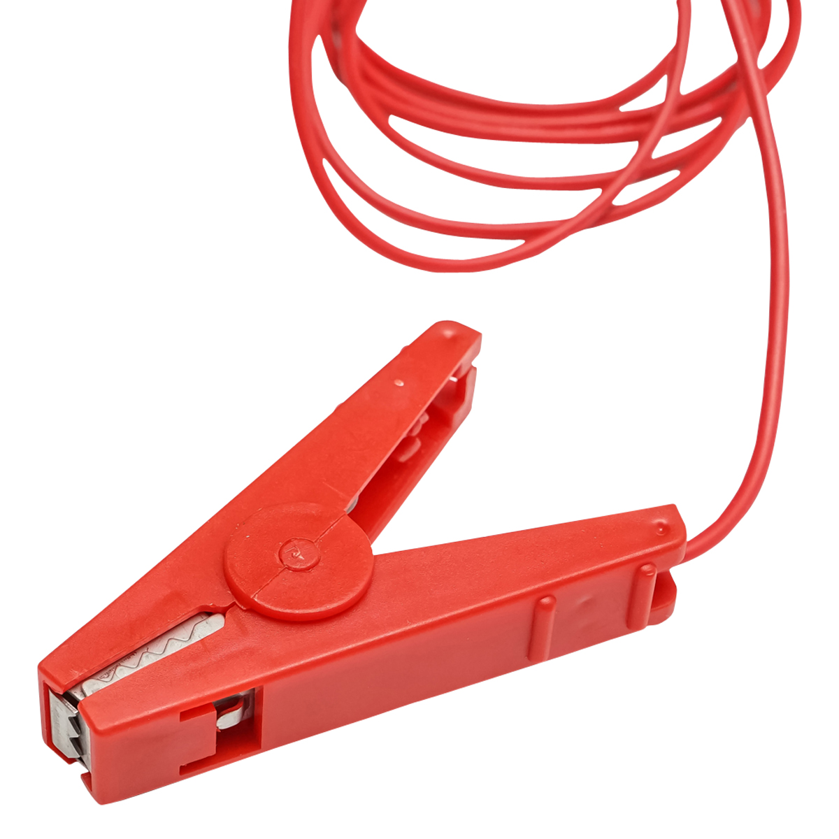 Cablu de jonctiune cu clema crocodil rosu pentru gard electric - imagine 2