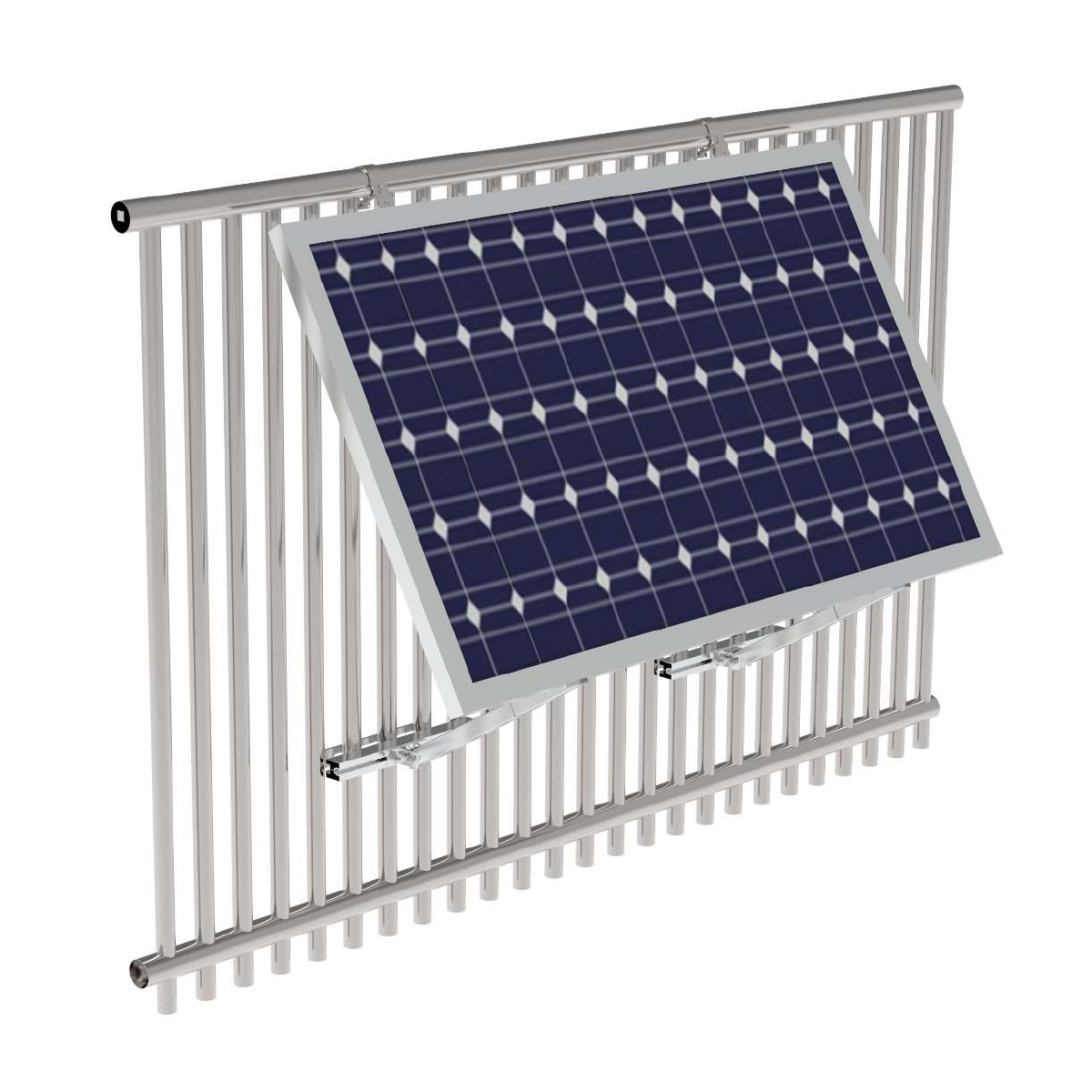 Sistem montaj structura panouri solare fotovoltaice cu prindere pe balcon
