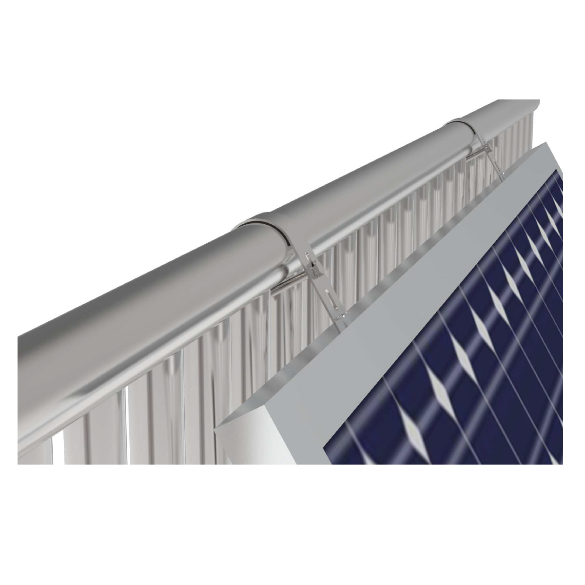 Sistem montaj structura panouri solare fotovoltaice cu prindere pe balcon - imagine 2