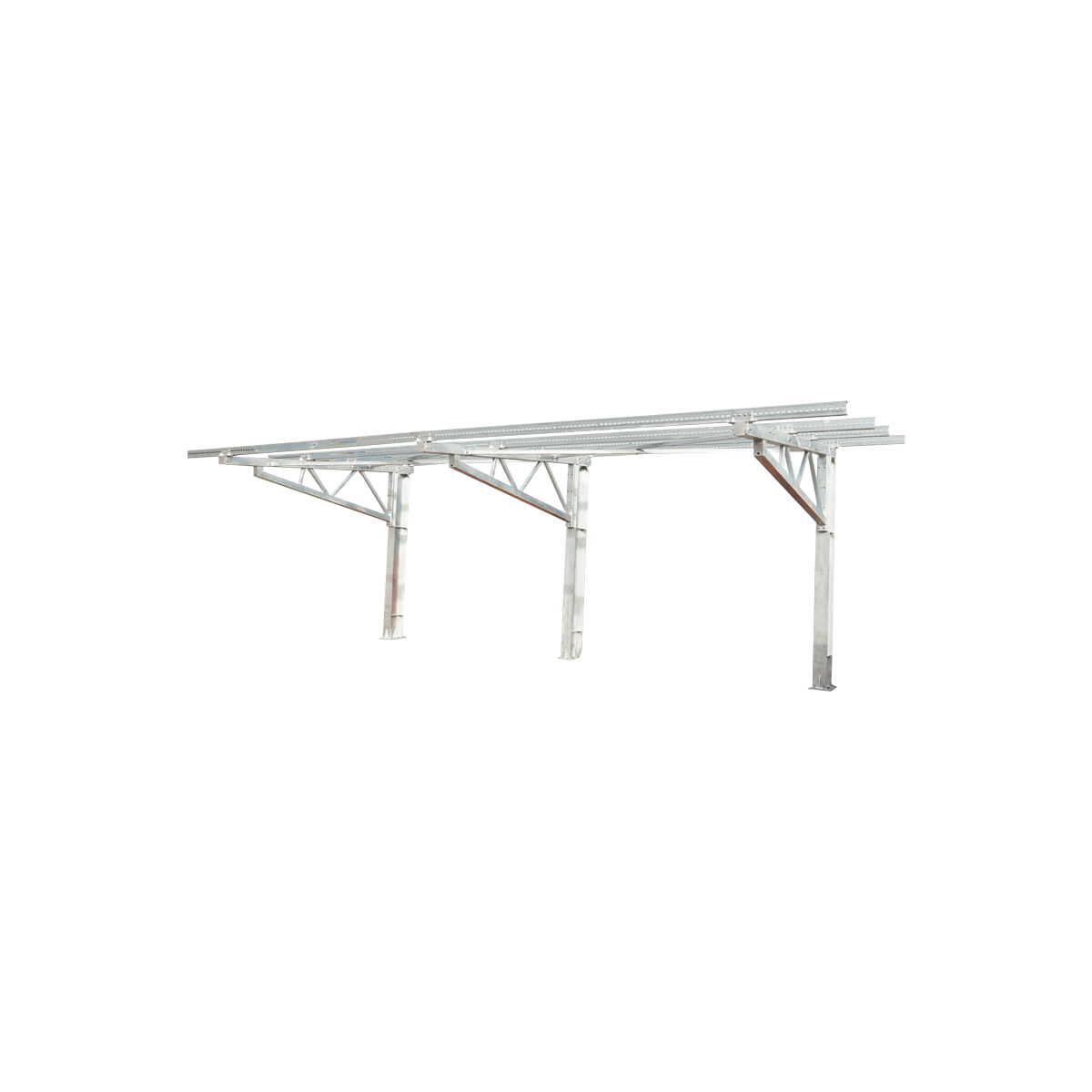 Carport 2 masini cu sistem, structura prinderi panouri solare fotovoltaice(660W) 9.24KW - imagine 2