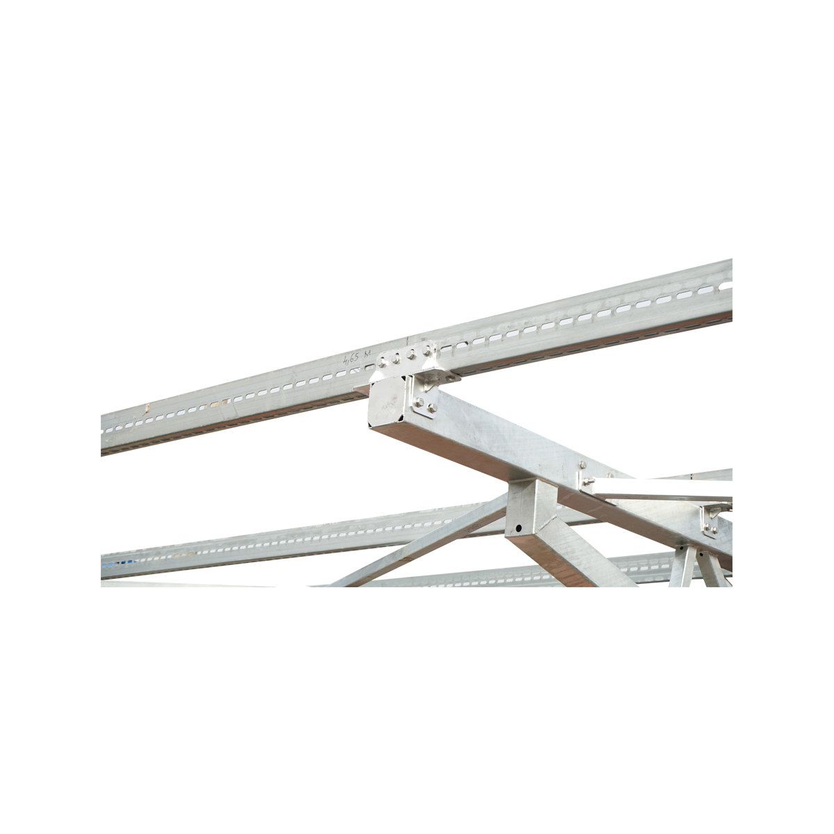 Carport 2 masini cu sistem, structura prinderi panouri solare fotovoltaice(660W) 9.24KW - imagine 4