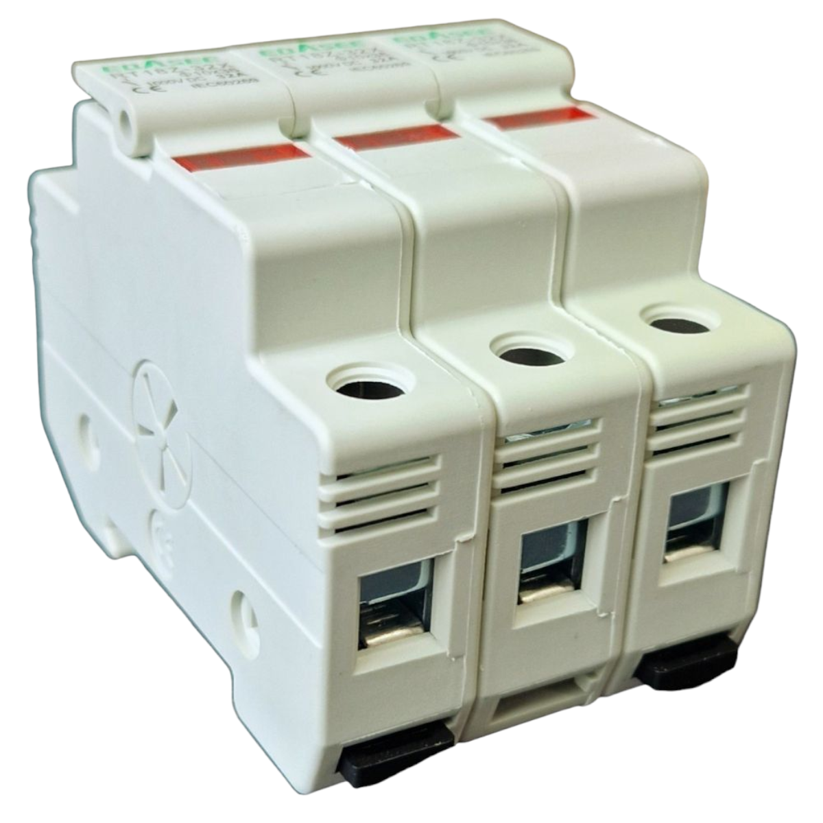 Soclu sigurante fuzibile 10x38mm, 3P, 32A, RT18Z-32 Ebasee - imagine 3