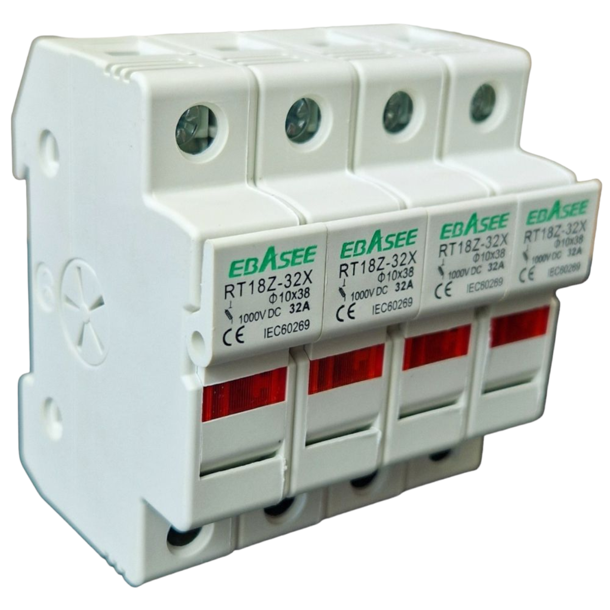 Soclu sigurante fuzibile 10x38mm, 4P, 32A, RT18Z-32 Ebasee	