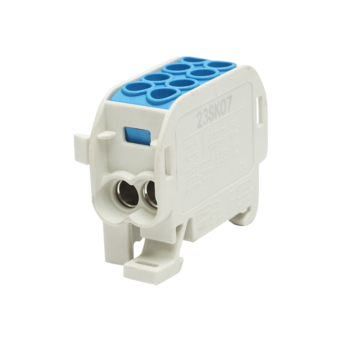 Clema derivatie, 1P, izolata albastra 25mm2, 380VAC
