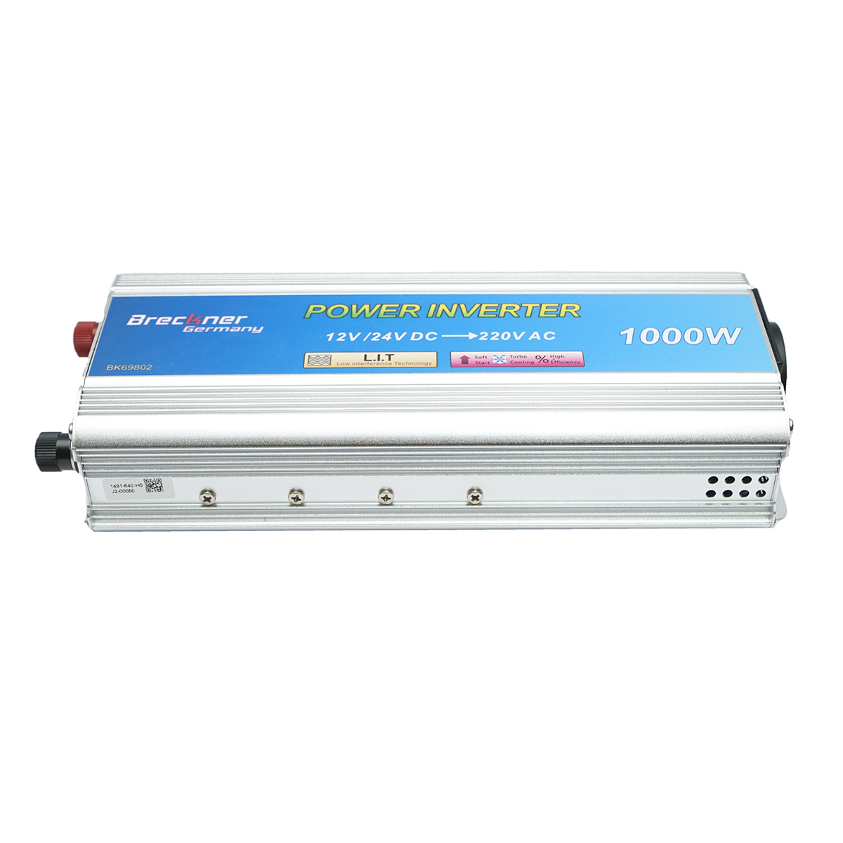 Invertor tensiune 1000W. 12V/24V - 220V unda sinusoidala modificata 241x95x55mm. Breckner Germany - imagine 5