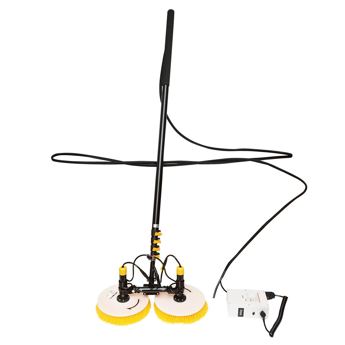 Sistem de curatat panouri solare fotovoltaice cu 2 perii, baterie 24V,/26Ah si brat de pana la 7.5 m - imagine 8