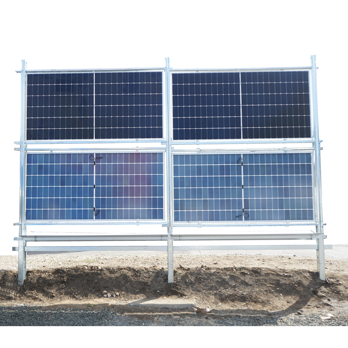 Kit gard, structura pentru 20 panouri solare fotovoltaice bifaciale 660-680W - imagine 5