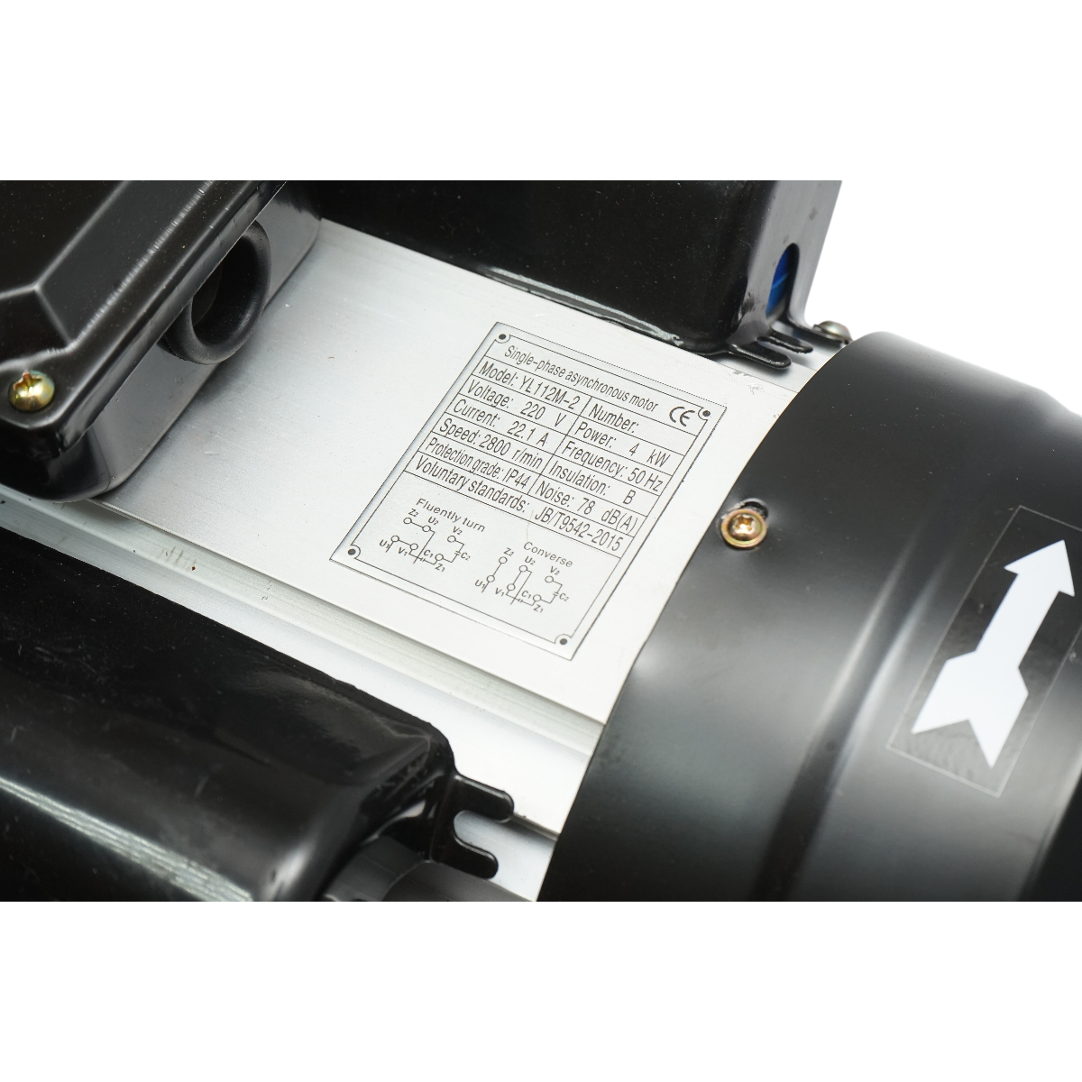 Motor electric monofazat 4KW, 220V cu bobinaj din cupru si carcasa de aluminiu IP44 - imagine 6