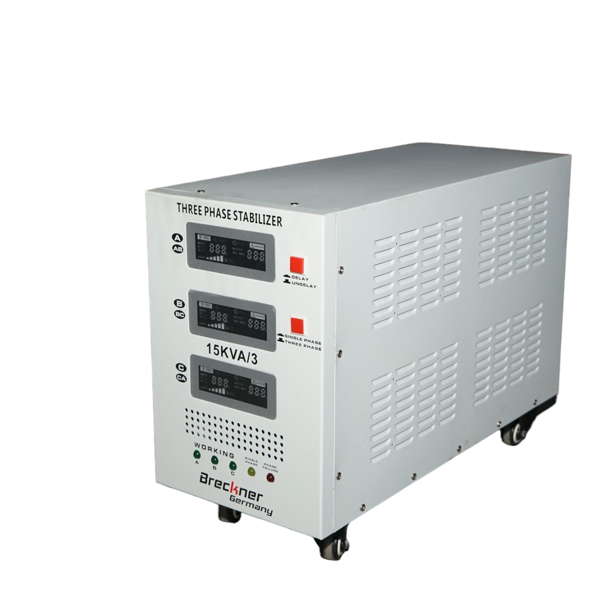Stabilizator automat de tensiune 15KVA, 12KW trifazat cu servomotor Breckner Germany - imagine 2