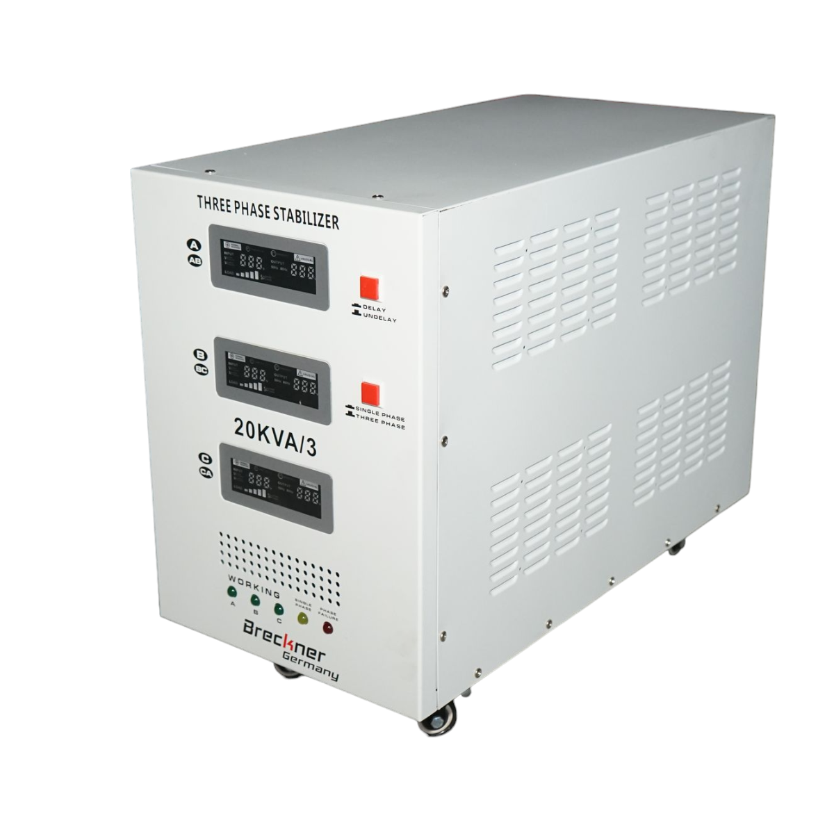 Stabilizator automat de tensiune 20KVA, 16KW trifazat cu servomotor Breckner Germany - imagine 2