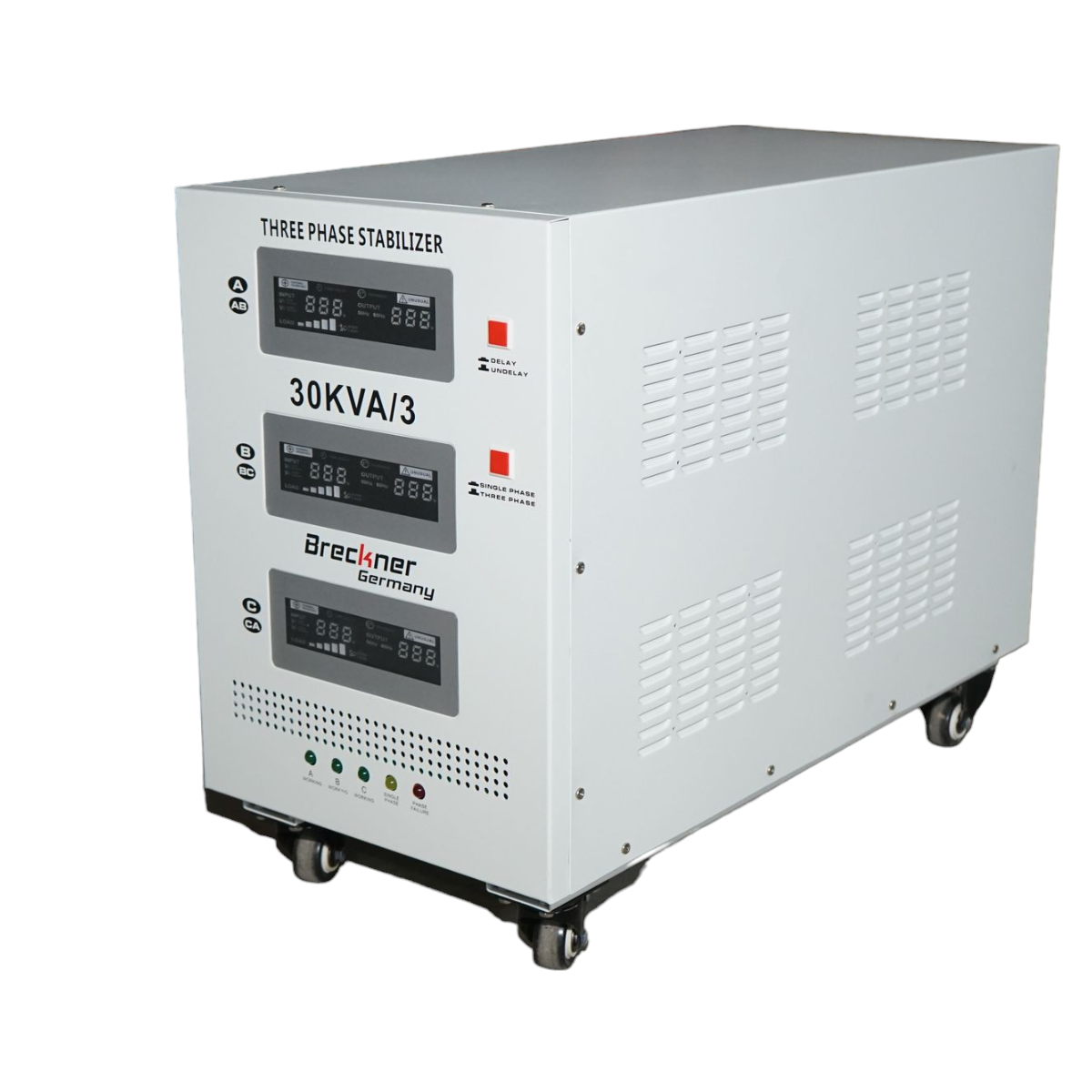 Stabilizator automat de tensiune 30KVA, 24KW trifazat cu servomotor Breckner Germany - imagine 2
