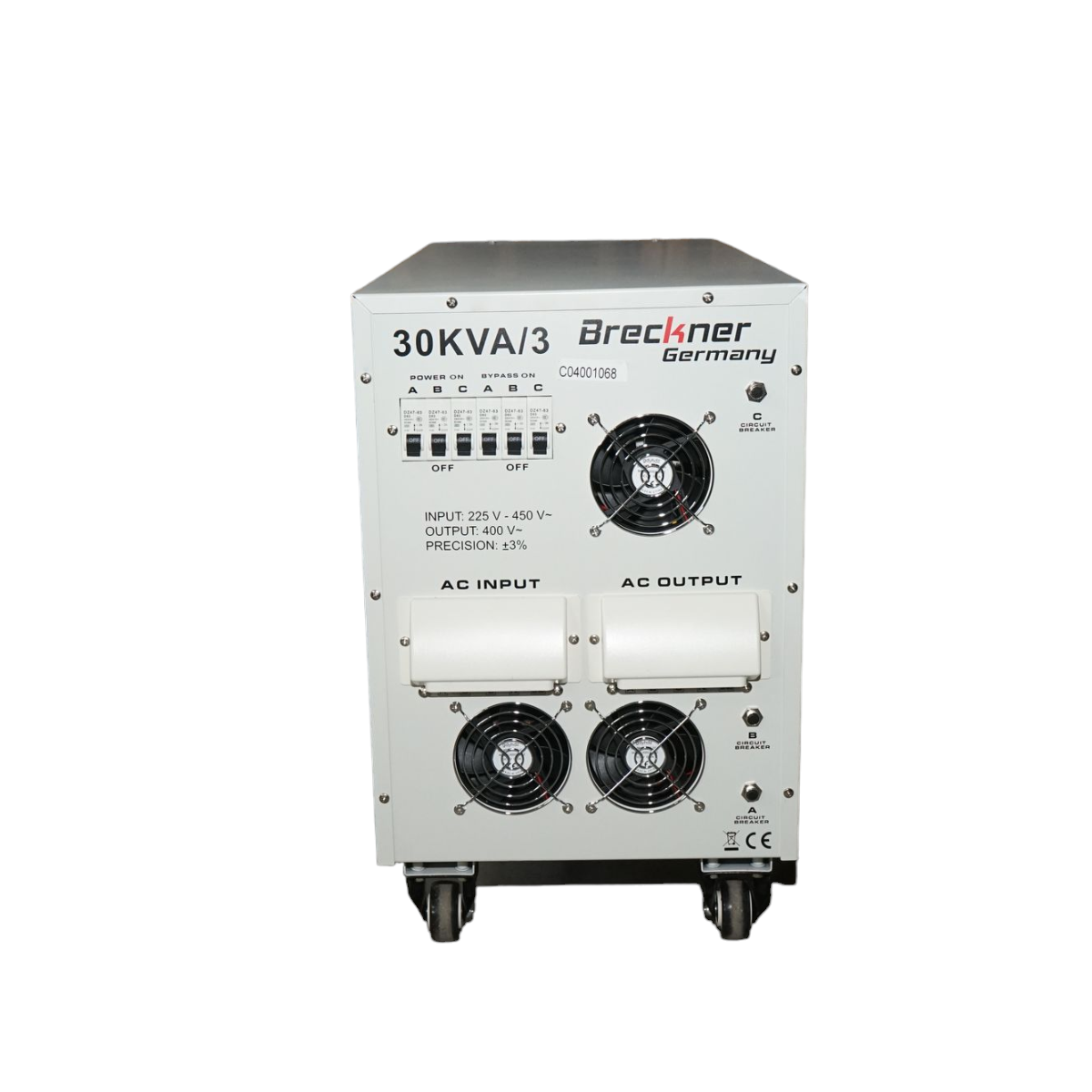 Stabilizator automat de tensiune 30KVA, 24KW trifazat cu servomotor Breckner Germany - imagine 4