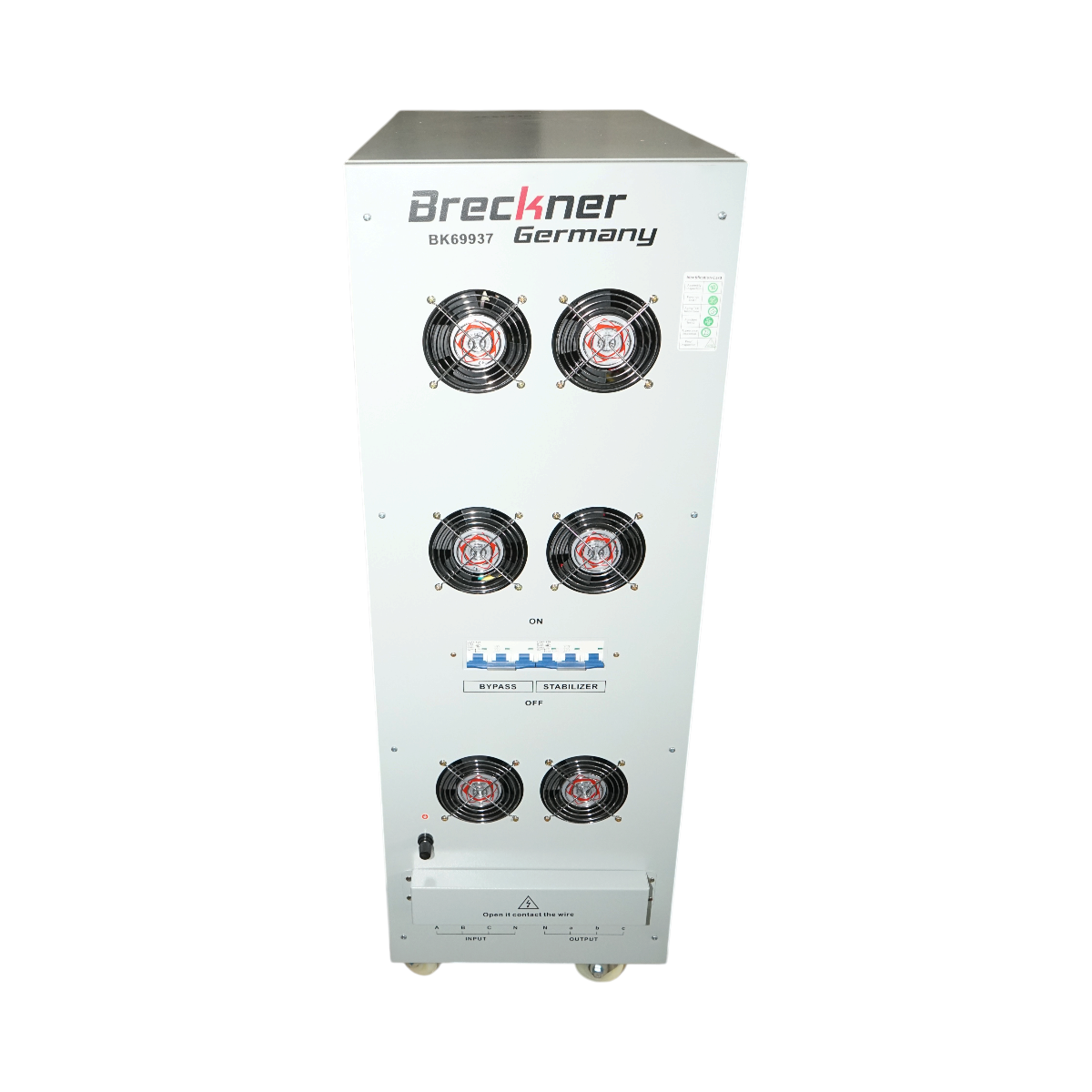 Stabilizator automat de tensiune 45KVA trifazat cu servomotor, bypass, afisaj LCD Breckner Germany - imagine 5