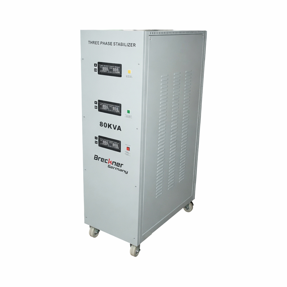 Stabilizator automat de tensiune 80KVA trifazat cu servomotor, bypass, afisaj LCD Breckner Germany - imagine 2