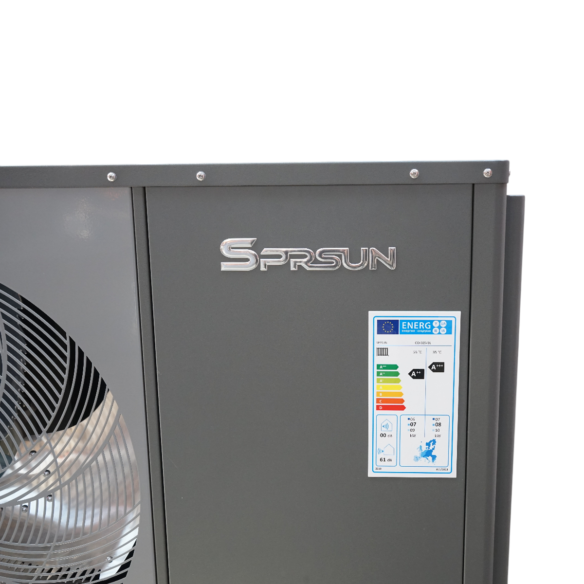 Pompa de caldura aer-apa monobloc 9.5 KW, 220V, A+++ IPX4 SPRSUN - imagine 6