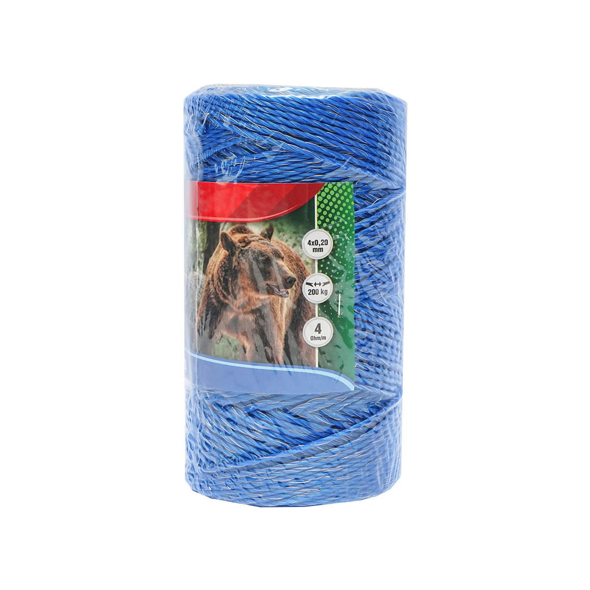 Rola fir albastru 250m 4 x 0.2mm 4 Ohm/m 200 kg gard electric - imagine 2