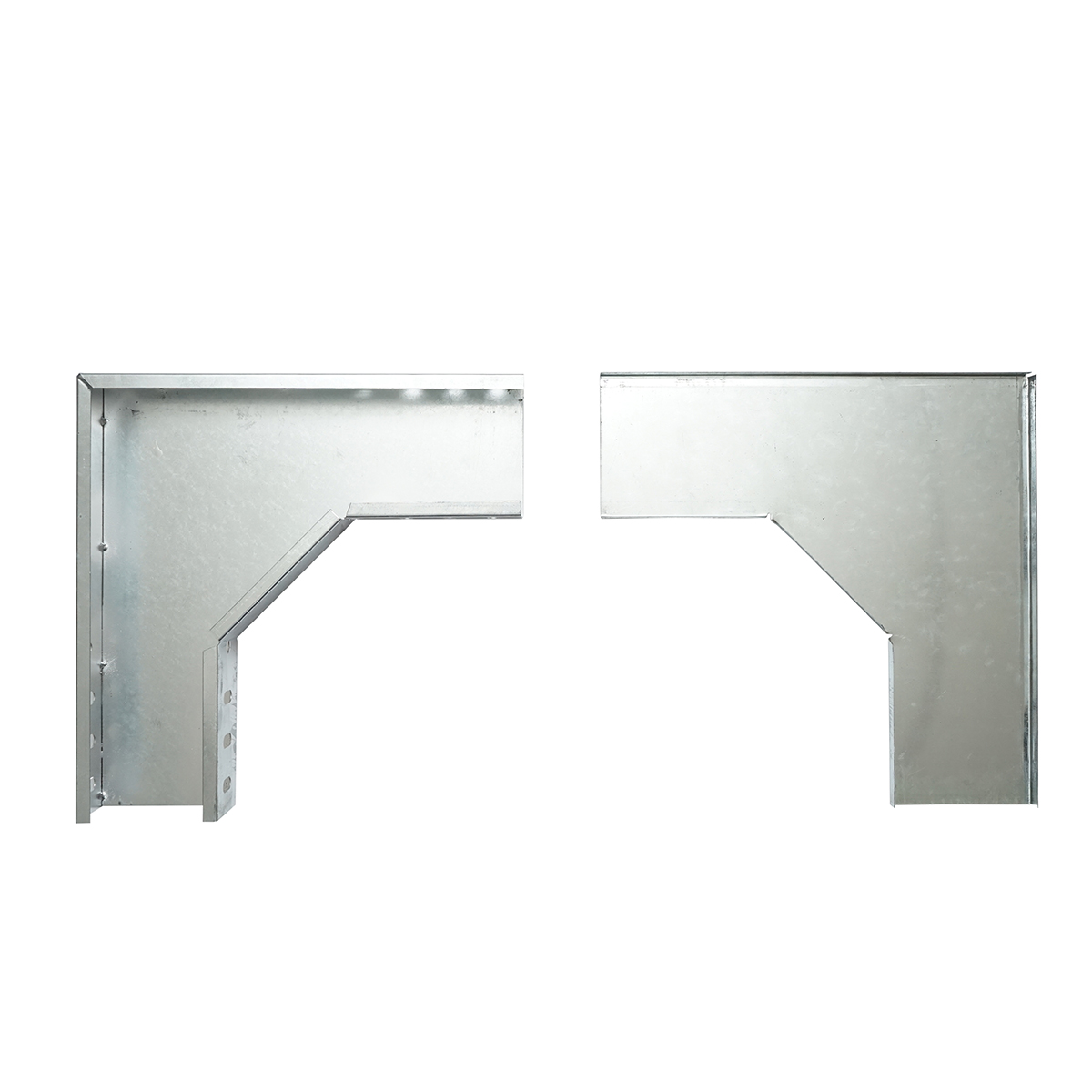 Cot orizontal 90 grade din otel galvanizat pentru jgheab 50x100mm - imagine 3