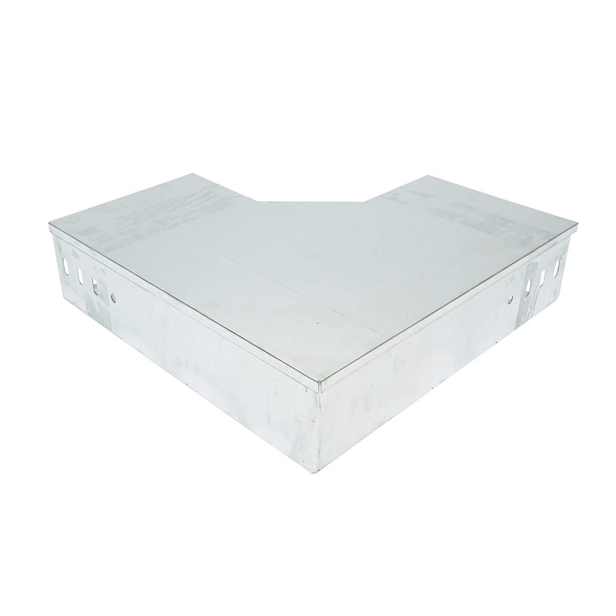 Cot orizontal 90 grade din otel galvanizat pentru jgheab 100x200mm	 - imagine 2