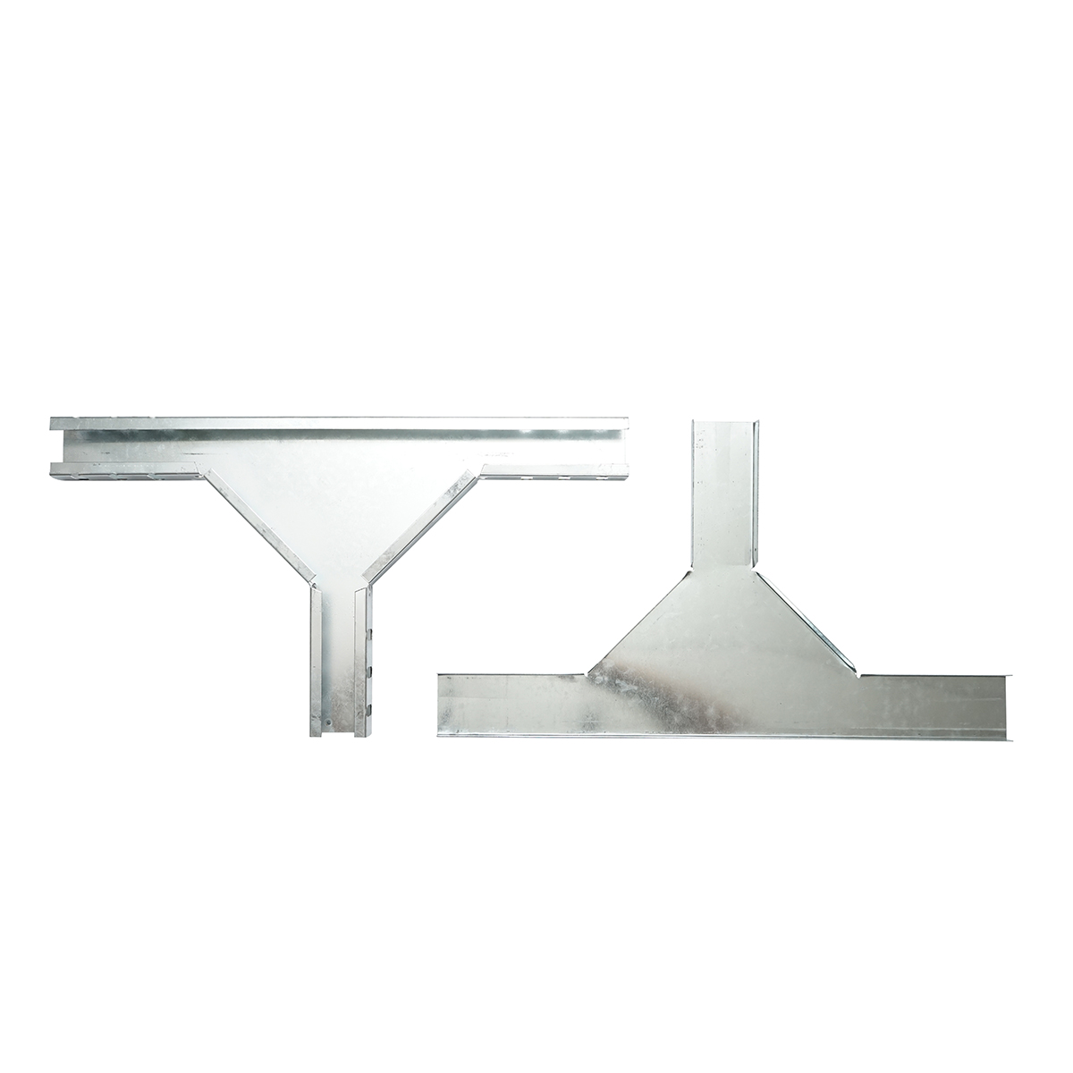 Ramificatie T orizontala din otel galvanizat pentru jgheab 25x50mm - imagine 4