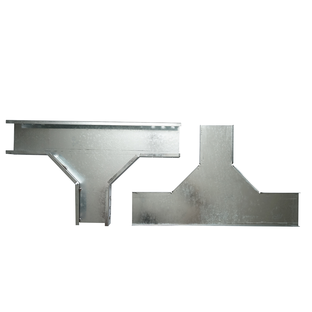 Ramificatie T orizontala din otel galvanizat pentru jgheab 50x100mm - imagine 3