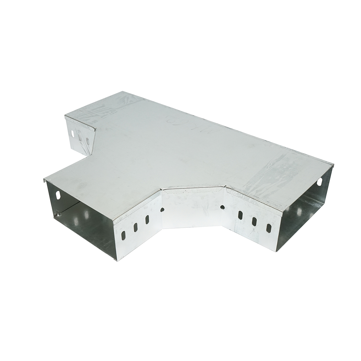 Ramificatie T orizontala din otel galvanizat pentru jgheab 100x200mm - imagine 2