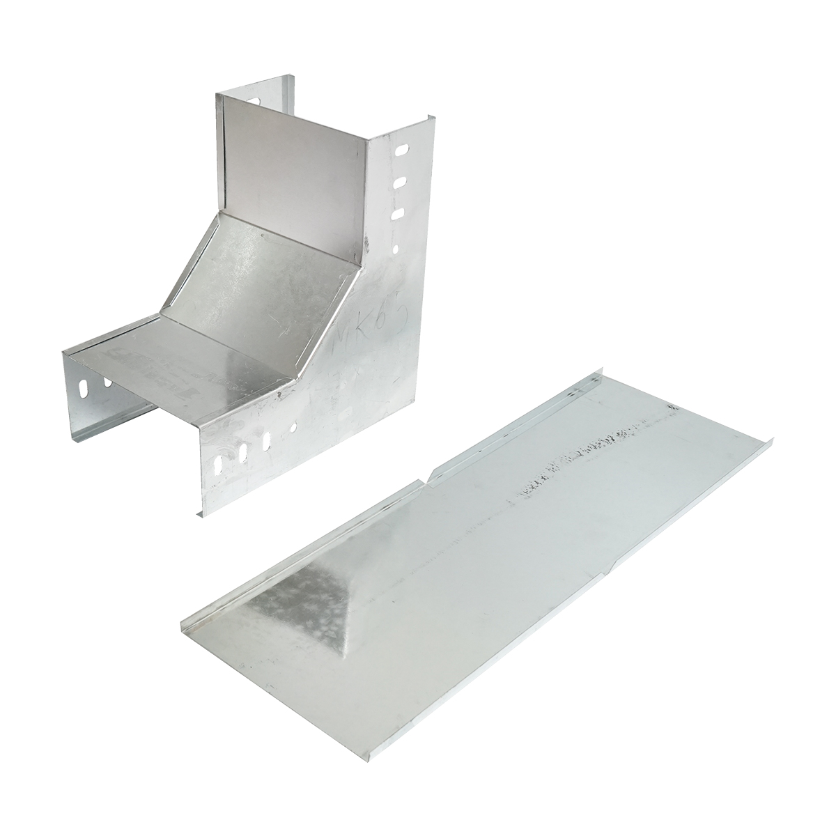 Cot vertical 90 grade de urcare din otel galvanizat pentru jgheab 100x200mm