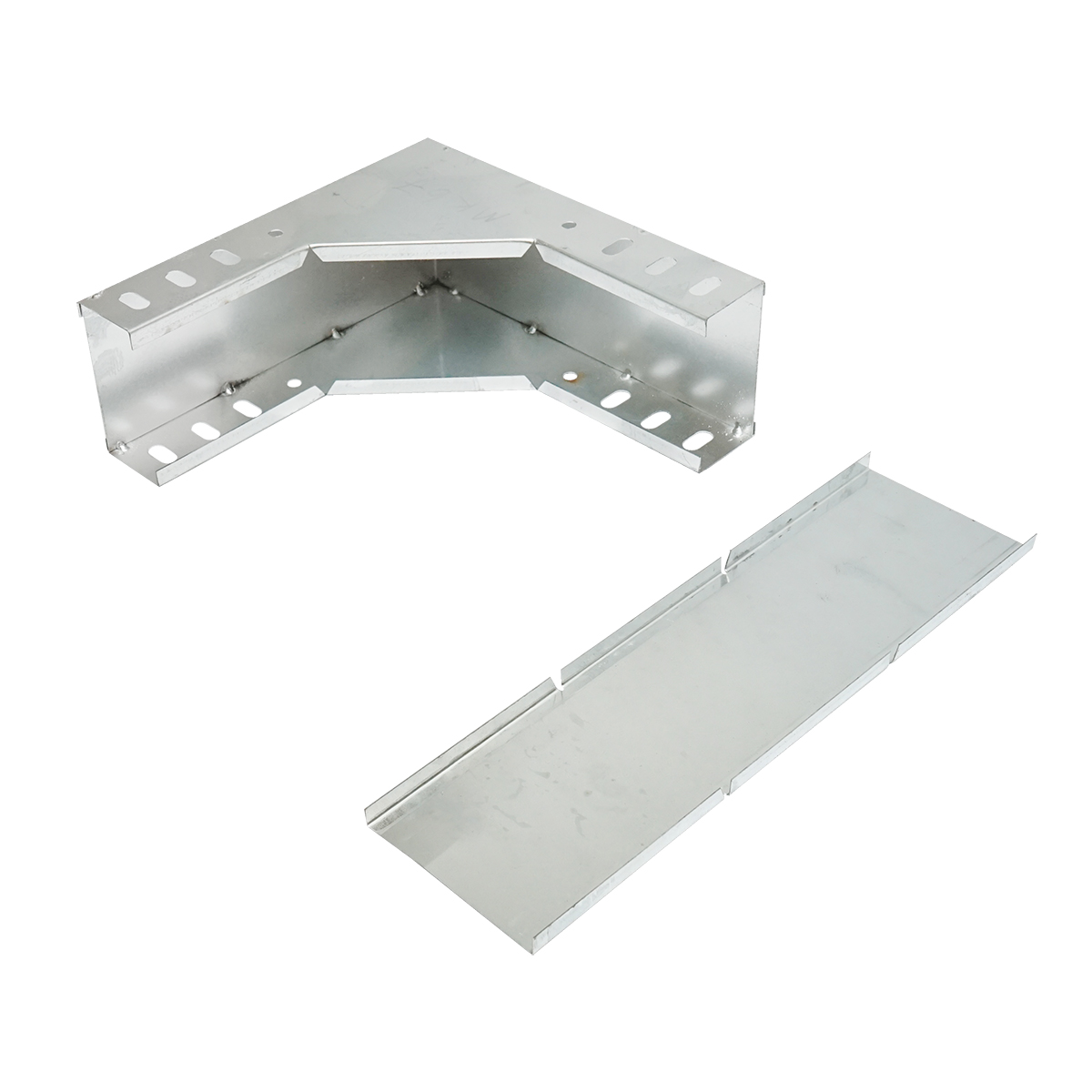 Cot vertical 90 grade de coborare din otel galvanizat pentru jgheab 100x50mm - imagine 3