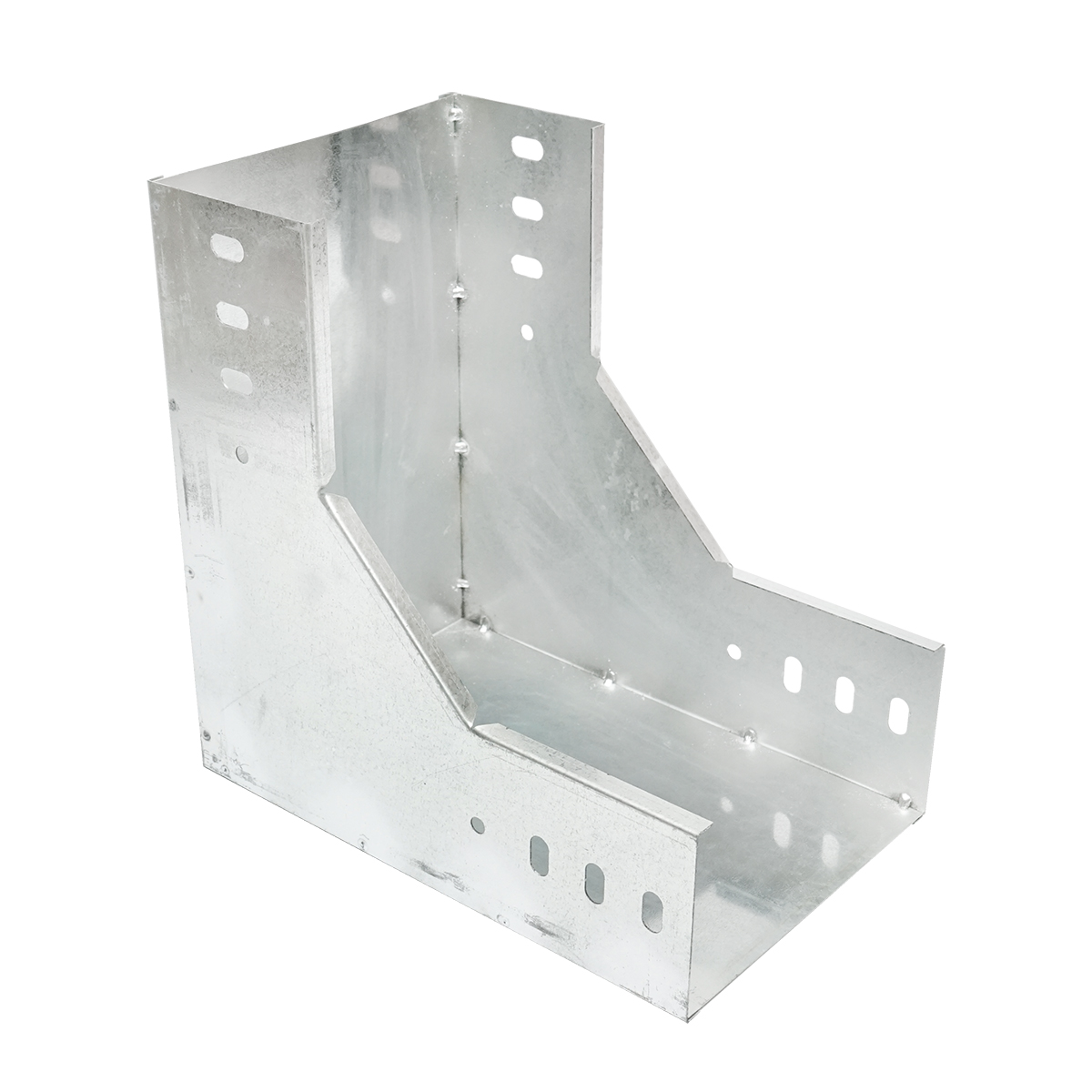 Cot vertical 90 grade de coborare din otel galvanizat pentru jgheab 100x200mm