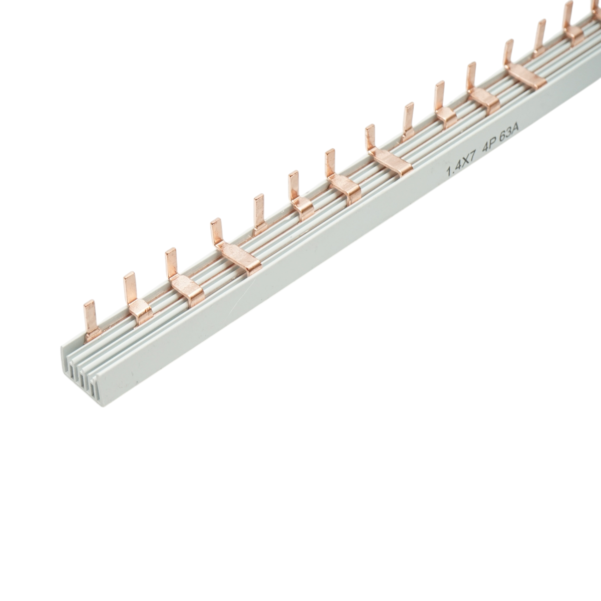 Pieptene, busbar trifazat 1m, 4P, 63A, 1.4x7mm pentru alimentare sigurante automate Longroad