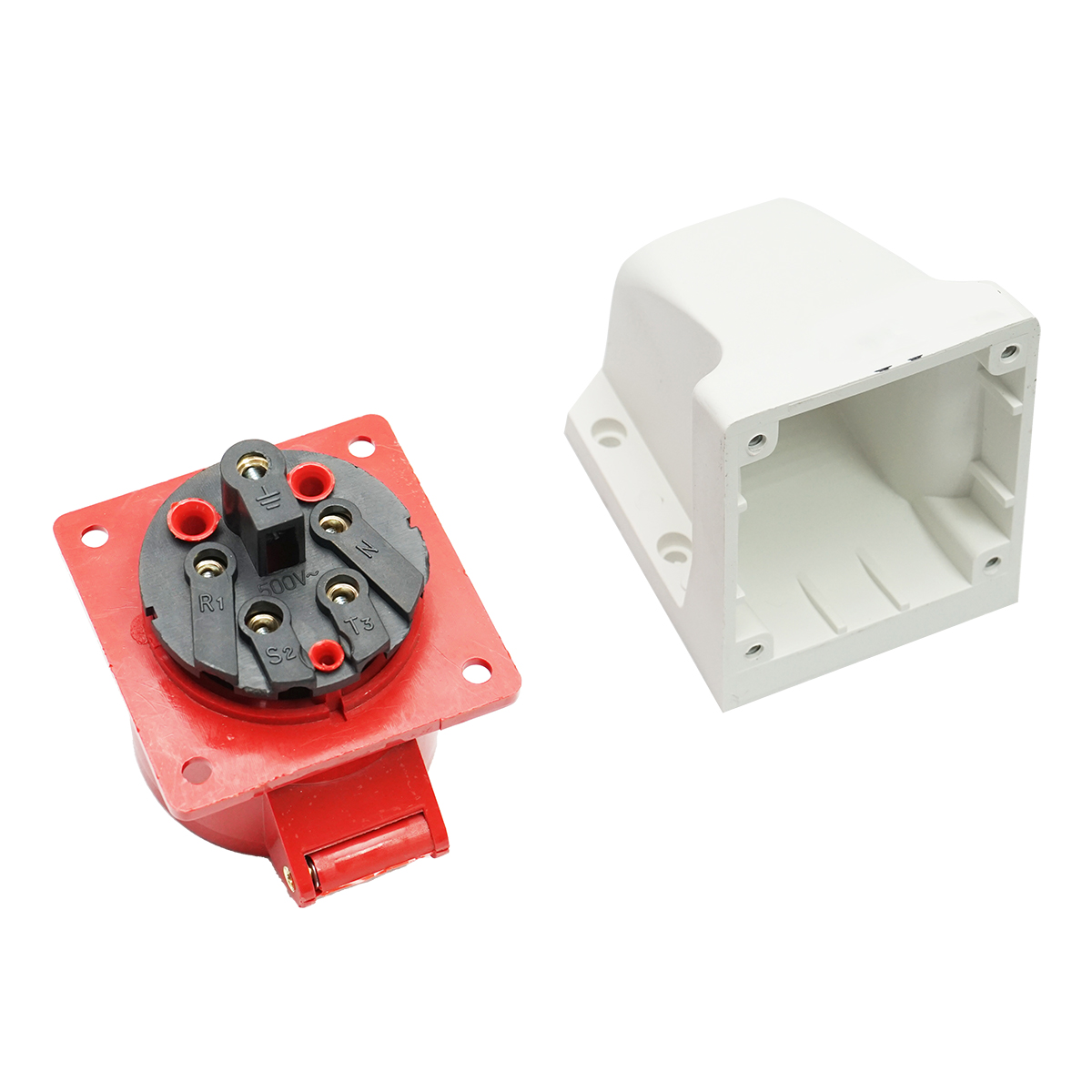 Priza industriala aparenta trifazica 16A, 380V, IP44, 6H Suntree - imagine 2