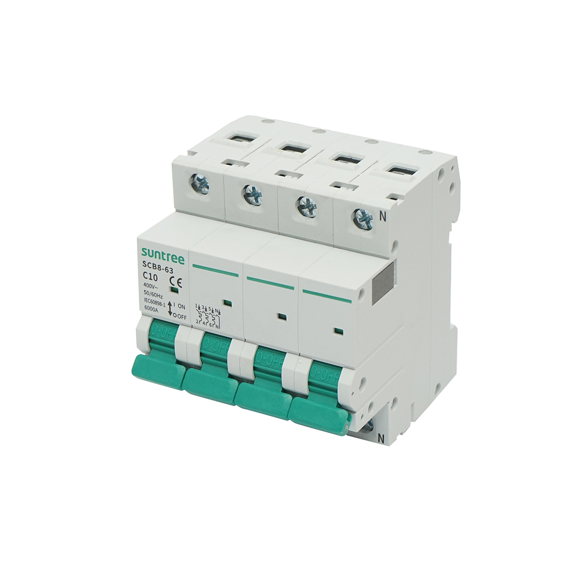 Siguranta automata tip intrerupator 3P+N, 10A 400VAC Suntree - imagine 2