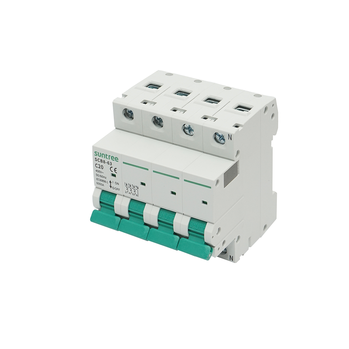 Siguranta automata tip intrerupator 3P+N, 20A 400VAC Suntree - imagine 2